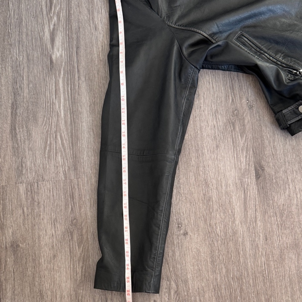Barneys Originals Classic Black Leather Moto Jacket - Picture 15 of 17